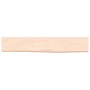 Estante de pared madera maciza de roble sin tratar 60x10x2 cm