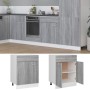 Armario inferior de cocina madera ingeniería gris 60x46x81,5 cm