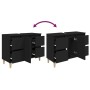Armario para lavabo madera contrachapada negro 80x33x60 cm