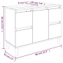 Armario para lavabo madera contrachapada negro 80x33x60 cm