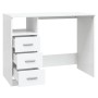 Escritorio cajones madera contrachapada blanco 102x50x76 cm