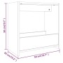 Mesa auxiliar madera contrachapada gris Sonoma 50x26x50 cm