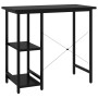 Escritorio para ordenador de MDF y metal negro 80x40x72 cm