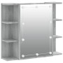 Mueble con espejo y LED color gris Sonoma 70x16,5x60 cm