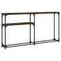 Mesa consola madera de ingeniería roble ahumado 145x22,5x75 cm