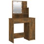 Tocador con LED color roble ahumado 86,5x35x136 cm