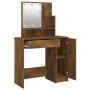 Tocador con LED color roble ahumado 86,5x35x136 cm
