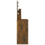 Tocador con LED color roble ahumado 86,5x35x136 cm