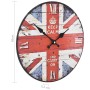 Reloj vintage de pared con flores UK 30 cm