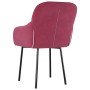 Sillas de comedor 2 unidades terciopelo rojo tinto