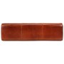 Banco potro Bok madera de mango y cuero marrón 110 cm