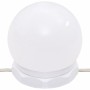 Juego de tocador con LED madera contrachapada negro