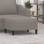 Reposapiés de tela gris taupe 70x55x41 cm