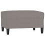 Reposapiés de tela gris taupe 70x55x41 cm
