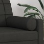 Cojines decorativos 2 uds tela negro 15x50 cm