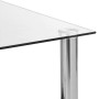 Mesa auxiliar de vidrio templado transparente 45x50x45 cm