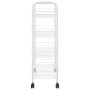 Carrito de cocina 4 niveles hierro blanco 46x26x85 cm