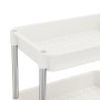 Carrito de cocina 5 niveles hierro y ABS blanco 42x29x128 cm