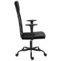 Silla de oficina altura ajustable tela malla y cuero PE negro