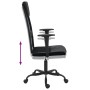 Silla de oficina altura ajustable tela malla y cuero PE negro