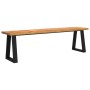 Banco con borde vivo madera maciza de acacia 160 cm