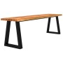 Banco con borde vivo madera maciza de acacia 160 cm