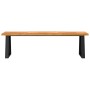Banco con borde vivo madera maciza de acacia 160 cm