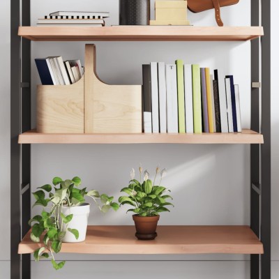 Estante pared madera roble tratada marrón claro 80x50x(2-4) cm