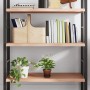 Estante pared madera roble tratada marrón claro 80x50x(2-4) cm