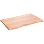 Estante pared madera roble tratada marrón claro 80x50x(2-4) cm