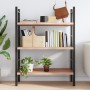 Estante pared madera roble tratada marrón claro 80x50x(2-4) cm