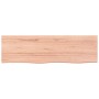 Estante pared madera roble tratada marrón claro 100x30x(2-4) cm
