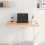 Tablero mesa madera tratada borde natural marrón 80x40x(2-4) cm