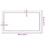 Tablero mesa madera tratada borde natural marrón 100x50x(2-4)cm
