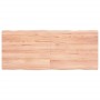 Tablero mesa madera tratada borde natural marrón 120x50x(2-4)cm