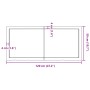 Tablero mesa madera tratada borde natural marrón 120x50x(2-4)cm