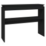 Mesa consola madera contrachapada negro 102x30x80 cm