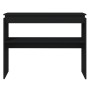 Mesa consola madera contrachapada negro 102x30x80 cm