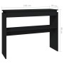 Mesa consola madera contrachapada negro 102x30x80 cm