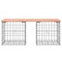 Banco jardín diseño gaviones madera abeto Douglas 103x44x42 cm