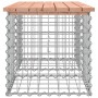 Banco jardín diseño gaviones madera abeto Douglas 103x44x42 cm