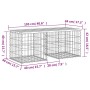 Banco jardín diseño gaviones madera abeto Douglas 103x44x42 cm