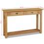 Mesa consola de madera de teca maciza 120x30x80 cm