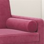 Cojines decorativos 2 uds terciopelo rojo tinto 15x50 cm