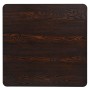 Mesa bar bistró MDF y acero cuadrada fresno oscuro 80x80x75 cm