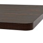 Mesa bar bistró MDF y acero cuadrada fresno oscuro 80x80x75 cm