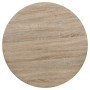 Mesa de bar bistró MDF y acero redonda 80x75 cm color roble