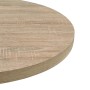 Mesa de bar bistró MDF y acero redonda 80x75 cm color roble