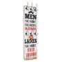 Perchero de pared MEN LADIES con 6 ganchos 120x40 cm