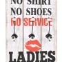 Perchero de pared MEN LADIES con 6 ganchos 120x40 cm